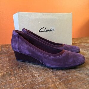 Clarks Women's Rich Purple Wedge Shoes